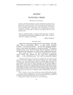 noticing crisis - New York University Law Review
