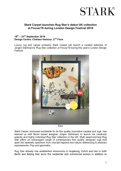 Stark Carpet launches Rug Star`s debut UK collection