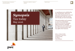 Synopsis | May 2016