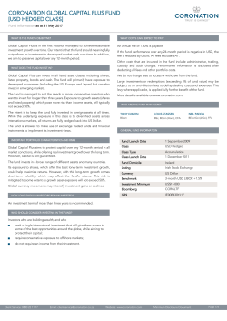 coronation global capital plus fund [usd hedged class]