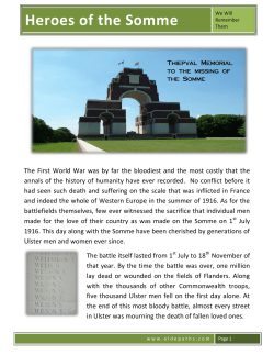 Heroes of the Somme - Treading the Olde Paths