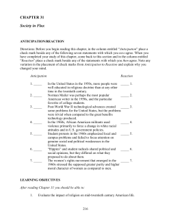 CHAPTER 31 Society in Flux