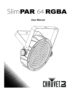 SlimPAR 64 RGBA User Manual