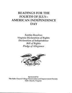 readings for the - Village Preservation and Improvement Society