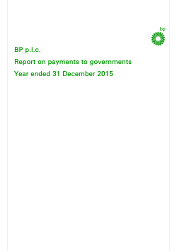 Report on payment to governments 2015