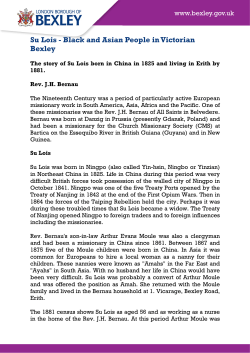 Su Lois Black and Asian People in Victorian Bexley