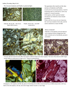 Gallery Thursday, May-21-14 The specimens this month are thin