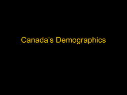 Population and Society in Canada