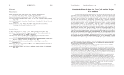 HIRUNDO 2011 Outside the Homeric lens: the Epic Cycle and the