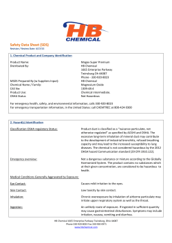 Safety Data Sheet (SDS)