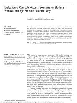 Evaluation of Computer-Access Solutions for Students With