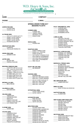 Order Forms - WD Henry and Sons