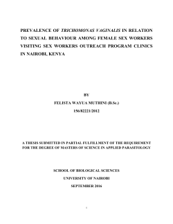 prevalence of trichomonas vaginalis in relation to