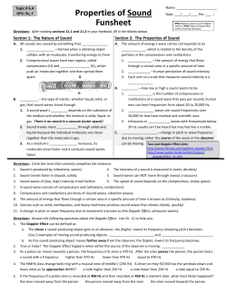 Properties of Sound Funsheet