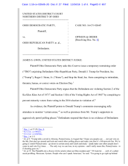 Court Grants Restraining Order in Ohio Voter Intimidation Case