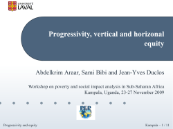 Progressivity, vertical and horizonal equity