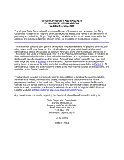 Virginia Property and Casualty Guidelines Handbook