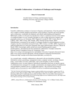 Scientific Collaboration: A Synthesis of Challenges