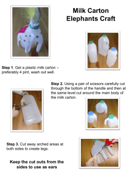 Milk Carton Elephants Craft