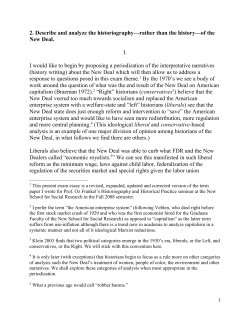 2. Describe and analyze the historiography&mdash;rather than the history