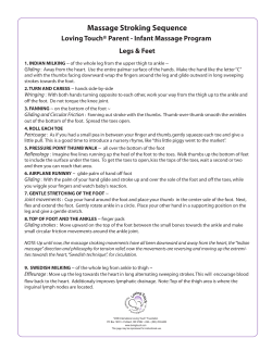 Massage Stroking Sequence