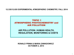 Atmospheric Photochemistry and Air Pollution IV