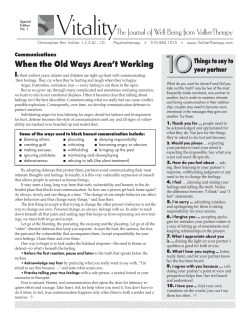 Communication / Anger / Procrastination