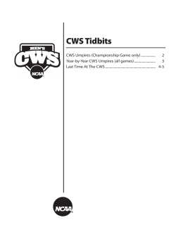 CWS Tidbits