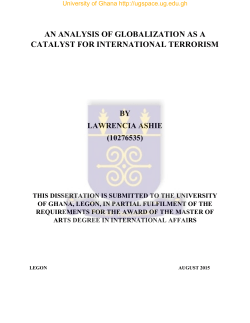 an analysis of globalization as a catalyst for international terrorism