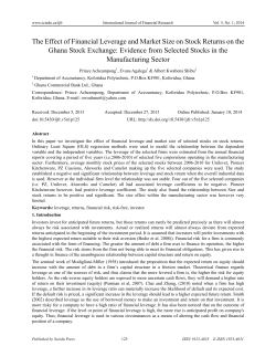 The Effect of Financial Leverage and Market Size on