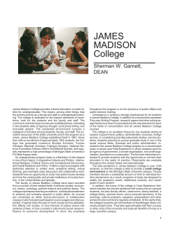 JAMES MADISON College - Michigan State University