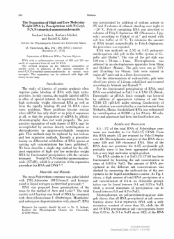 The Separation of High and Low Molecular Weight