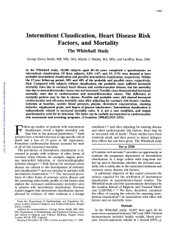 Intermittent Claudication, Heart Disease Risk Factors, and Mortality