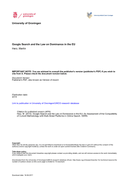 Google Search and the Law on Dominance in the EU Herz