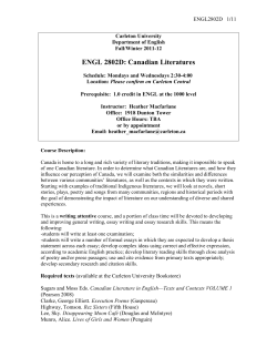 ENGL 2802D - Carleton University