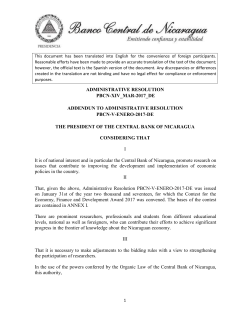 ADMINISTRATIVE RESOLUTION PBCN VI-1-2015