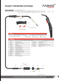 SuregripTM A-LW Mig/Mag Torch Range