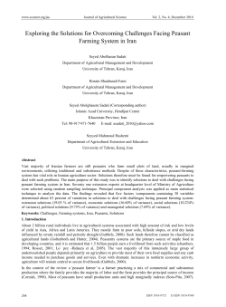 Exploring the Solutions for Overcoming Challenges Facing Peasant