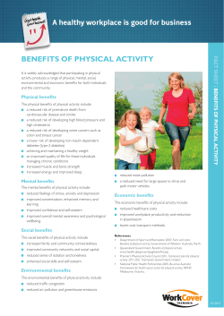 Benefits of physical activity