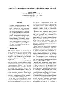 Applying Argument Extraction to Improve Legal
