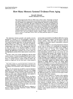 How Many Memory Systems? Evidence From Aging