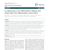 So depression is an inflammatory disease, but