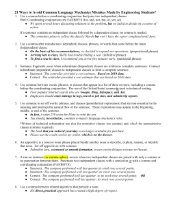 21 Ways to Avoid Common Language Mechanics Mistakes Made by