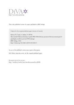 The essential Schizosaccharomyces pombe Pfh1 DNA helicase