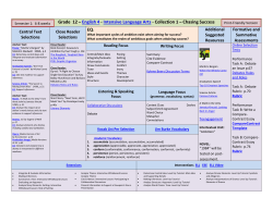 Grade 12 &ndash; English 4 - Intensive Language Arts