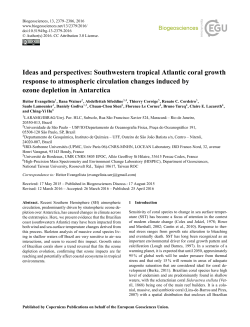 Ideas and perspectives : southwestern tropical Atlantic coral growth