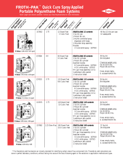 FROTH&ndash;PAK Quick Cure Spray Applied Portable