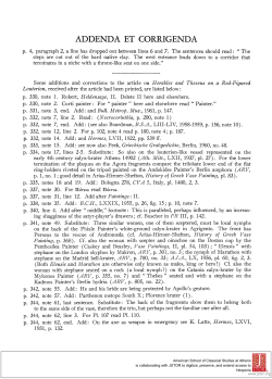 addenda et corrigenda - The American School of Classical Studies