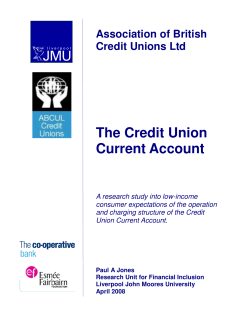 The Credit Union Current Account