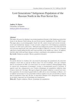 Lost Generations? Indigenous Population of the Russian North in